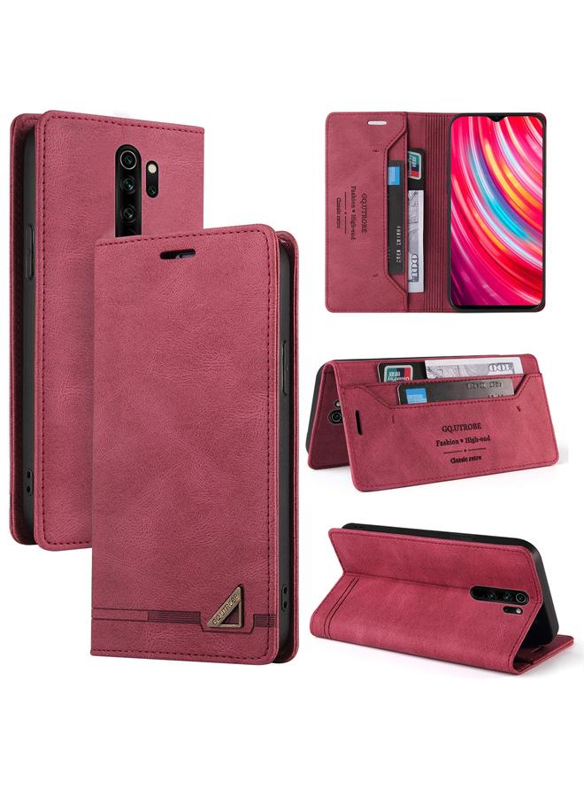 The Bros Case For Xiaomi Redmi Note 8 Pro Skin Feel Anti-theft Brush Horizontal Flip Leather Case with Holder & Card Slots & Wallet