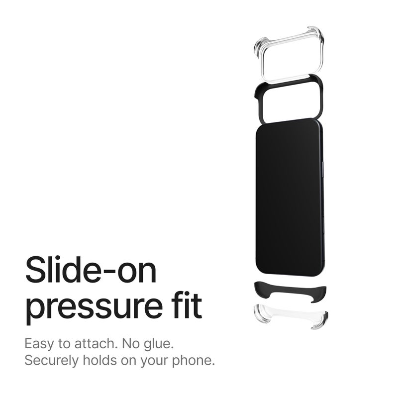 Arc Pulse Compatible with iPhone 17 Pro Max Phone Case (2025), Minimalist Protective Shock Absorption Aerospace Grade Aluminum Shells + Elastomer Inlays Easy Fit 6.9 inch (Aluminum Matte Black) - Image 4