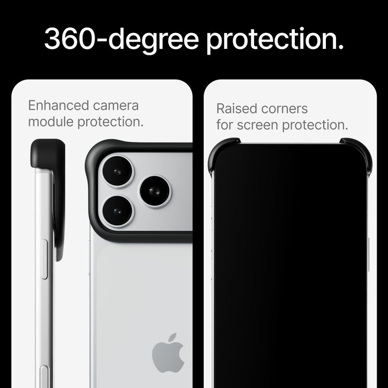 Arc Pulse Compatible with iPhone 17 Pro Max Phone Case (2025), Minimalist Protective Shock Absorption Aerospace Grade Aluminum Shells + Elastomer Inlays Easy Fit 6.9 inch (Aluminum Matte Black) - Image 5