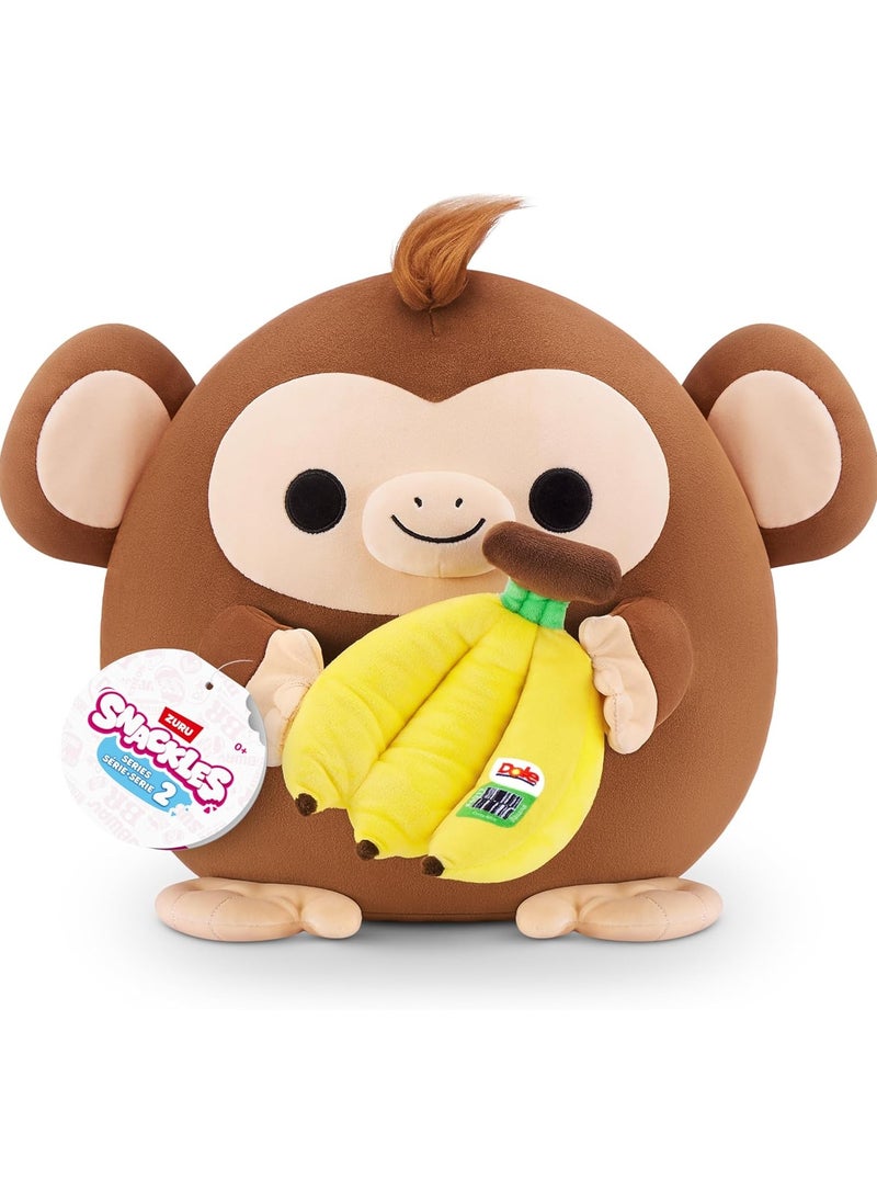 SNACKLES - Zuru Snackles Monkey and Dole Banana 14" Plush - Image 1