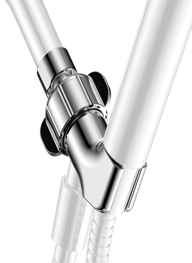 MakeFit Shower Head Holder for Handheld Shower Head, Adjustable Shower Arm Bracket with Brass Swivel Ball, 1/2 Inch IPS Female Inlet and Male Outlet, Chrome Finish - Image 4