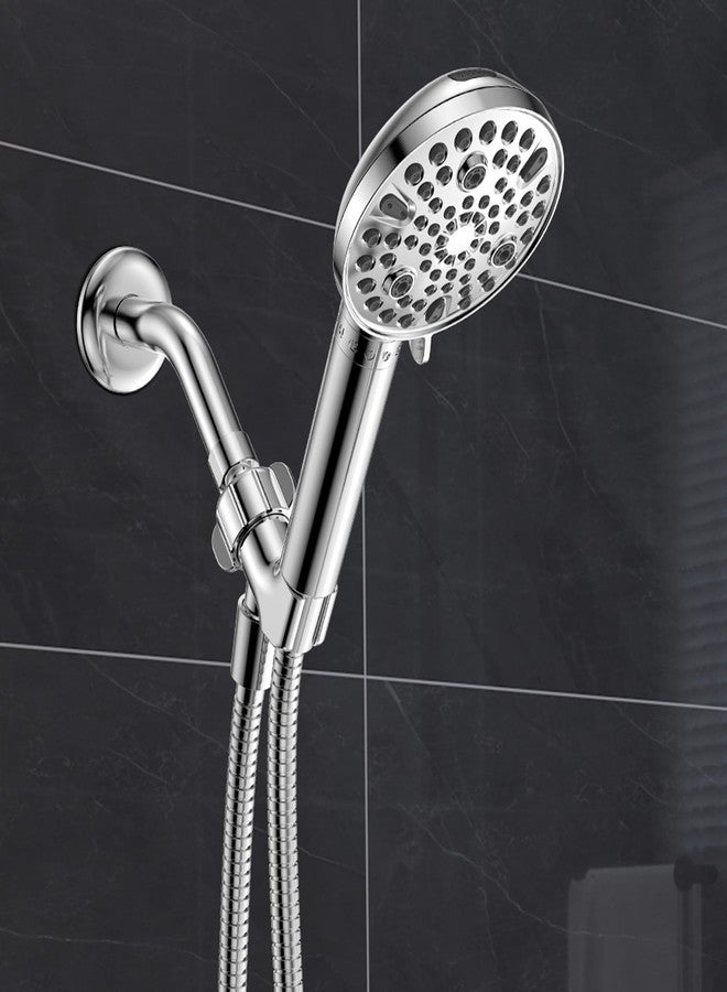 MakeFit Shower Head Holder for Handheld Shower Head, Adjustable Shower Arm Bracket with Brass Swivel Ball, 1/2 Inch IPS Female Inlet and Male Outlet, Chrome Finish - Image 5