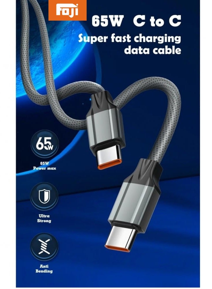Foji 65W Type-c to Type-c Cable support PD and AC Fast Charging cable - Image 1