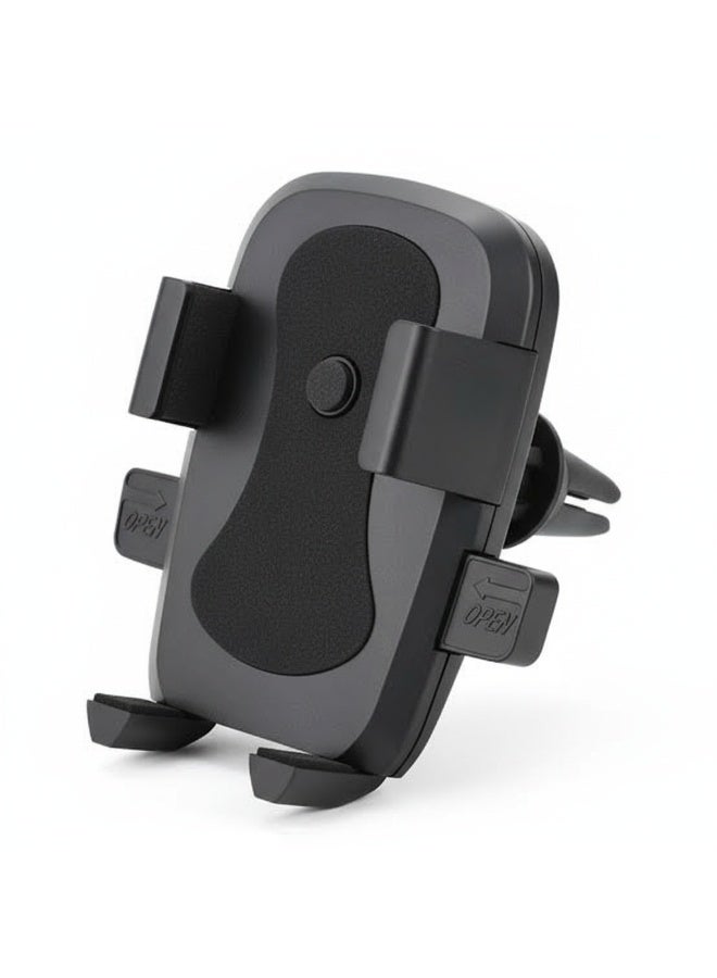 Car Vent Phone Mount - 360° Rotation & Secure Grip - Black - Image 1