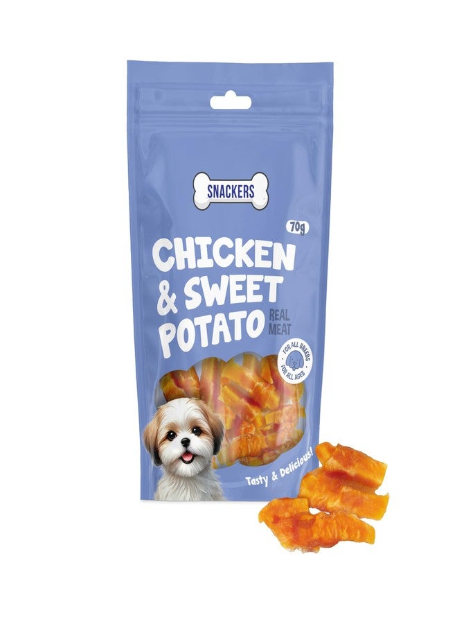 Snackers Chicken & Sweet Potato, Dog Treats Pack of 3 (70g Each) | Natural High Protein Chews for Dental Health, Strong Muscles & High Energy | Healthy & Tasty Snacks for Puppies & Adult Dogs - Image 4