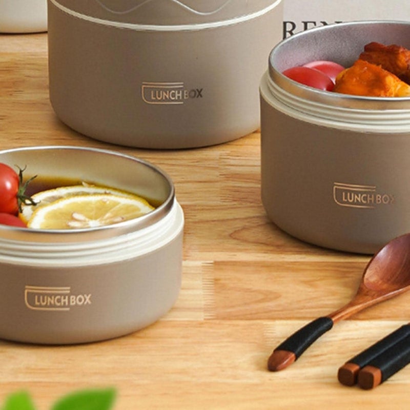 Plan A Stainless Steel Insulated Bento Lunch Box Set – Leakproof Multilayer Thermal Lunch Containers – Stackable Microwave & Freezer Safe – Suitable for Adults & Kids for School, Work, Picnic - Image 5