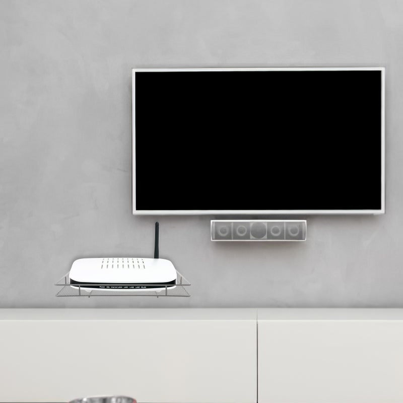 Router Shelf No Punching Shelf Bathroom Decoration Wall Decor - Image 4