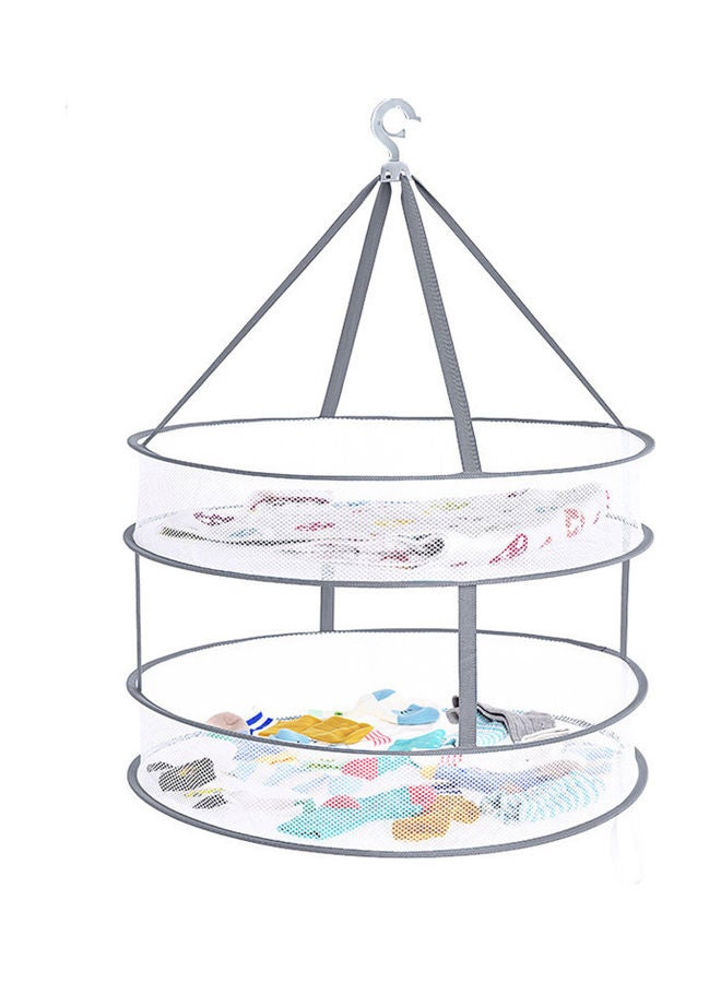 Loquat 2-Layer Collapsible Clothes Dryer Grey - Image 1