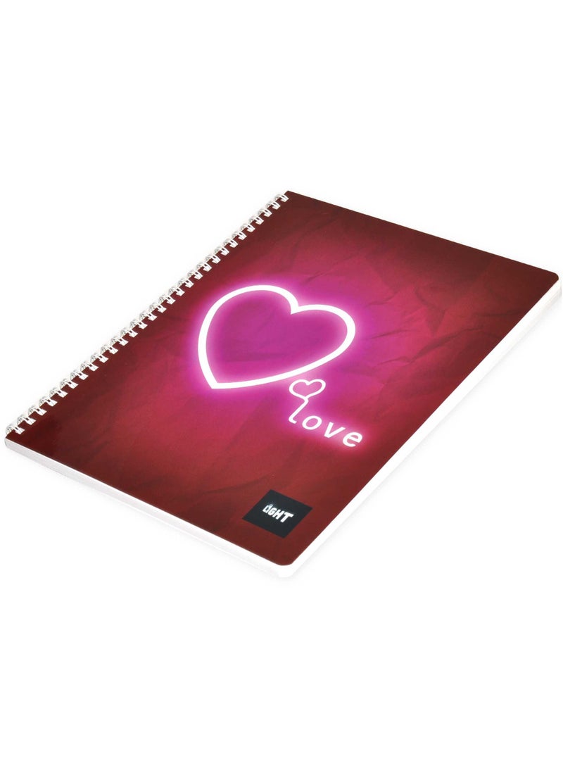 FIS LIGHT Pack of 10 Design Spiral Soft Cover Notebook, With Border, 10X8 Inches (25.4 X 20.32 Cm) 80 Sheets -LINB108801612S - Image 4