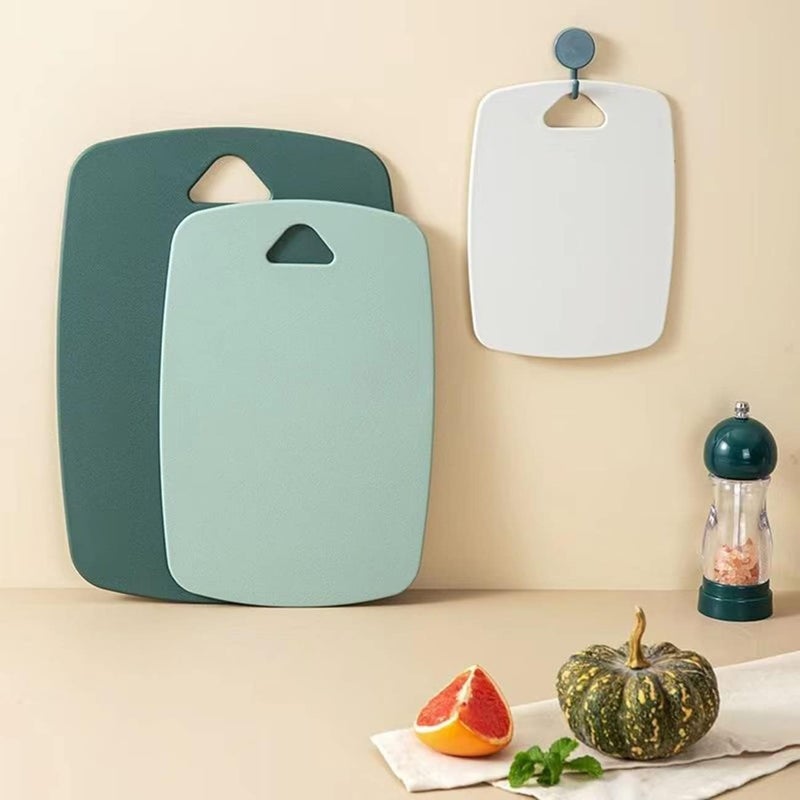 DLEST Kitchen Plastic Cutting Board Set of 3 Professional Multi Color Chopping Boards Sets Dishwasher Safe Cutting Boards for Fruit Meat Kitchen Green - Image 3