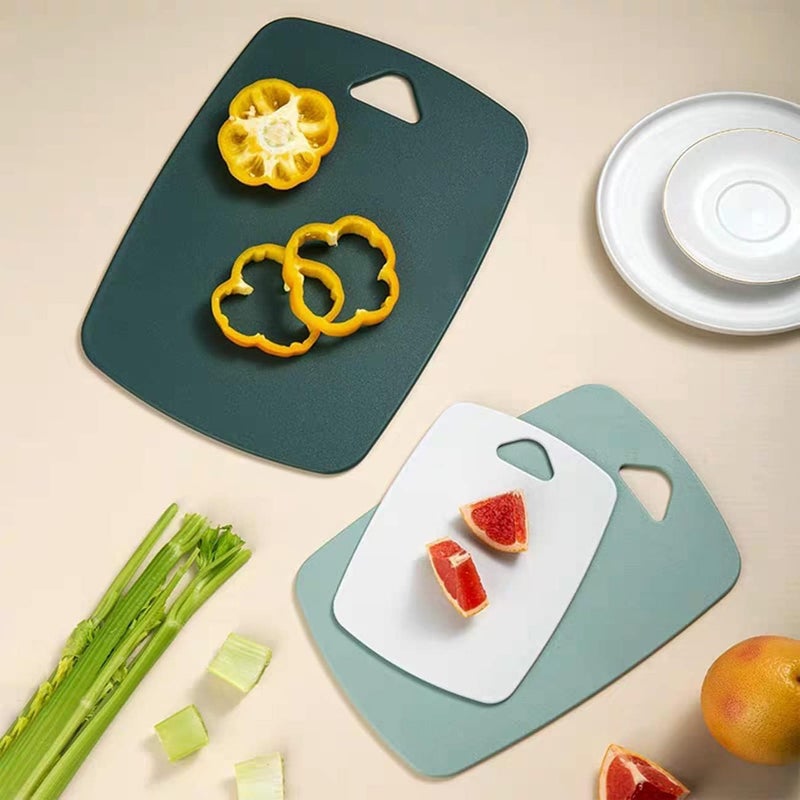 DLEST Kitchen Plastic Cutting Board Set of 3 Professional Multi Color Chopping Boards Sets Dishwasher Safe Cutting Boards for Fruit Meat Kitchen Green - Image 2