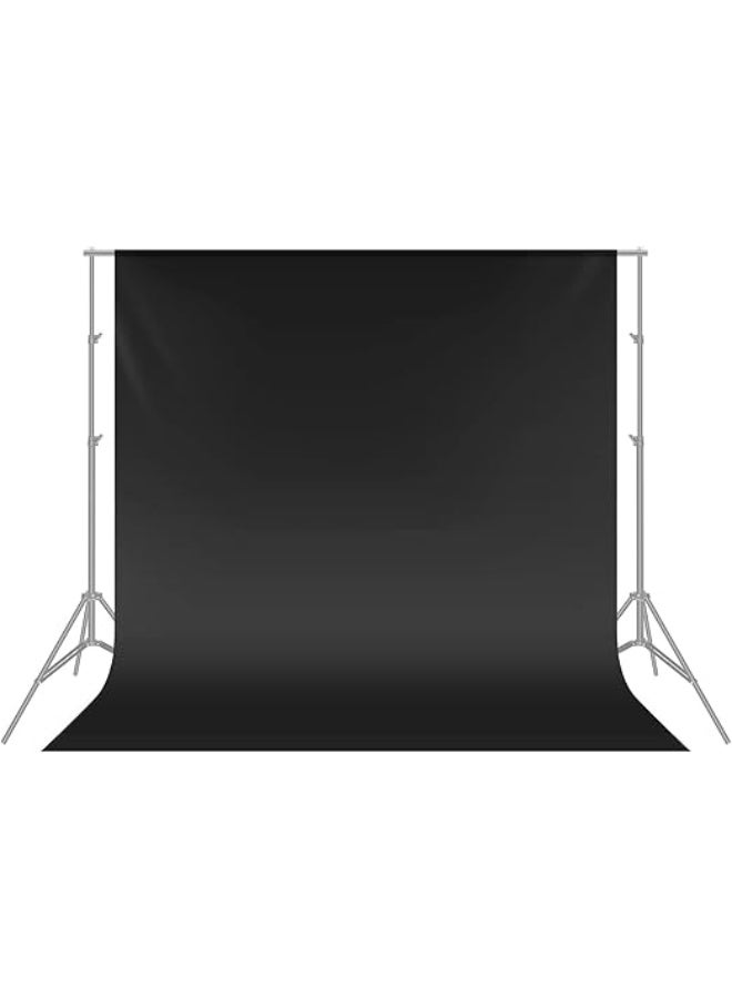 NEEWER 6x9 feet/1.8x2.8m Photo Studio 100% Pure Polyester Collapsible Backdrop Background for Photography, Video and Television (Backdrop Only) - Black - Image 1