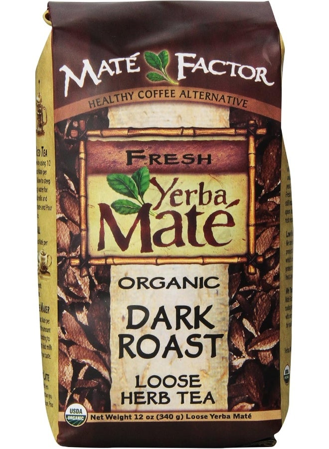 Maté Factor The Mate Factor Yerba Mate Energizing Mate & Grain Beverage, Dark Roast , 12 Ounce - Image 1