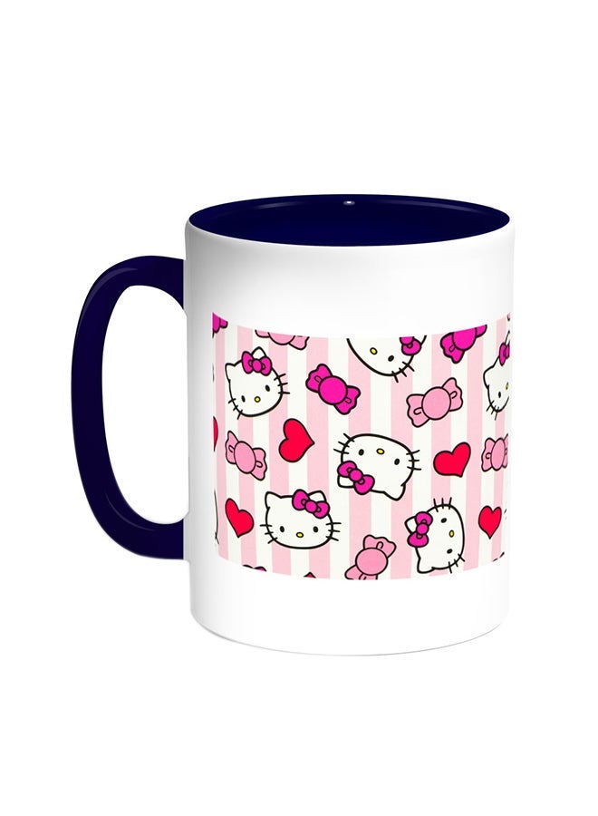 RYN Hello Kitty Printed Coffee Mug Blue/White 11ounce