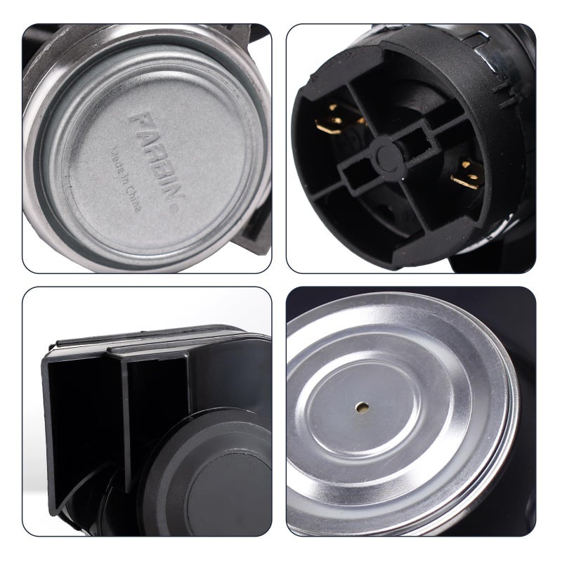 FARBIN Air Horn for Truck,Compact Train Horn,Electric Car Horn 12V 150db Super Loud with Wiring Harness and Push Button Switch for Any 12V Vehicles - Image 3