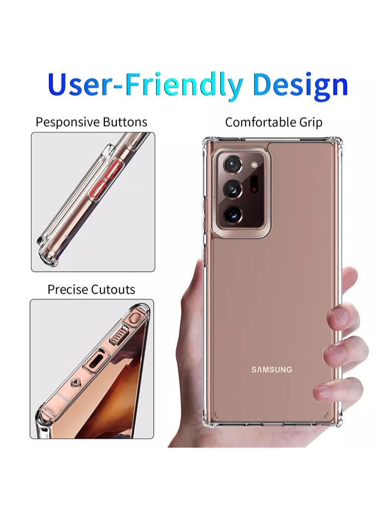 Protect Samsung Galaxy Note 20 Ultra Clear Case II Note 20 Ultra Case II Premium Quality TPU II Anti Scratch II Shockproof II 6.8 inches  - Image 5