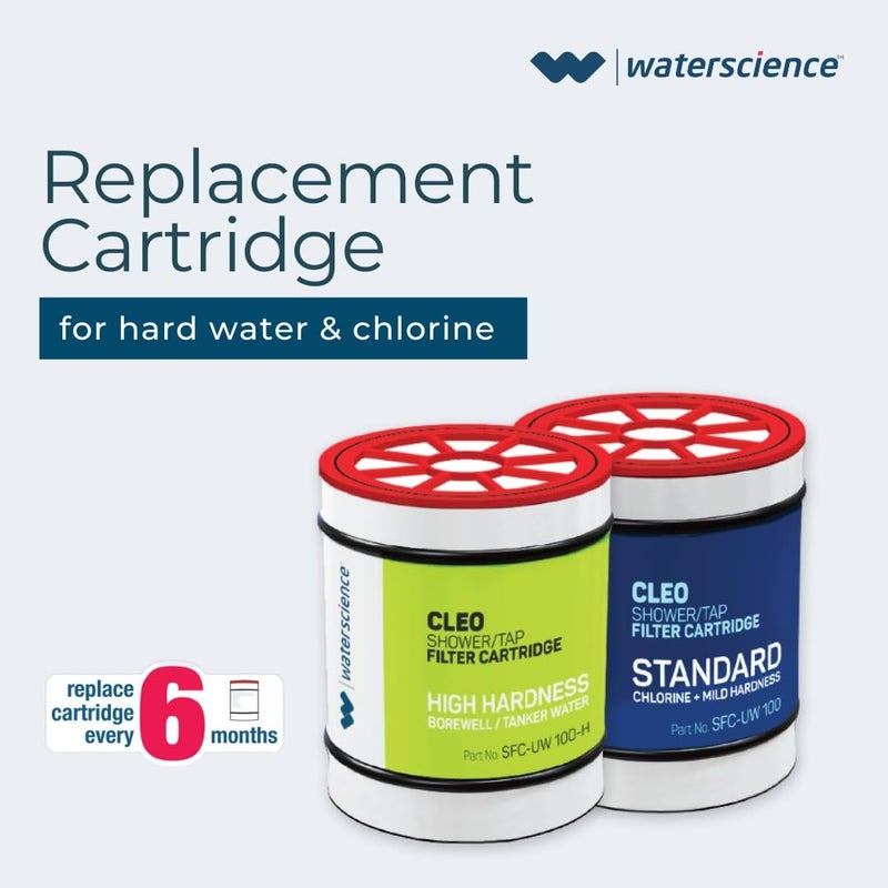 WaterScience Replacement Cartridge for CLEO Shower and Tap Filter for Hard Water | Municipal/Chlorine Water Cartridge | Hard Water Softener - Image 4