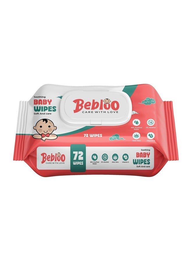 MOROVIK Soft Cleansing Baby Wipes with Lid – 1152 Wipes (72 Wipes x Pack of 16) | Extra Thick & Moist Baby Wet Wipes with Aloe Vera, Vitamin E & Jojoba Oil (Pack Of 16) - Image 1