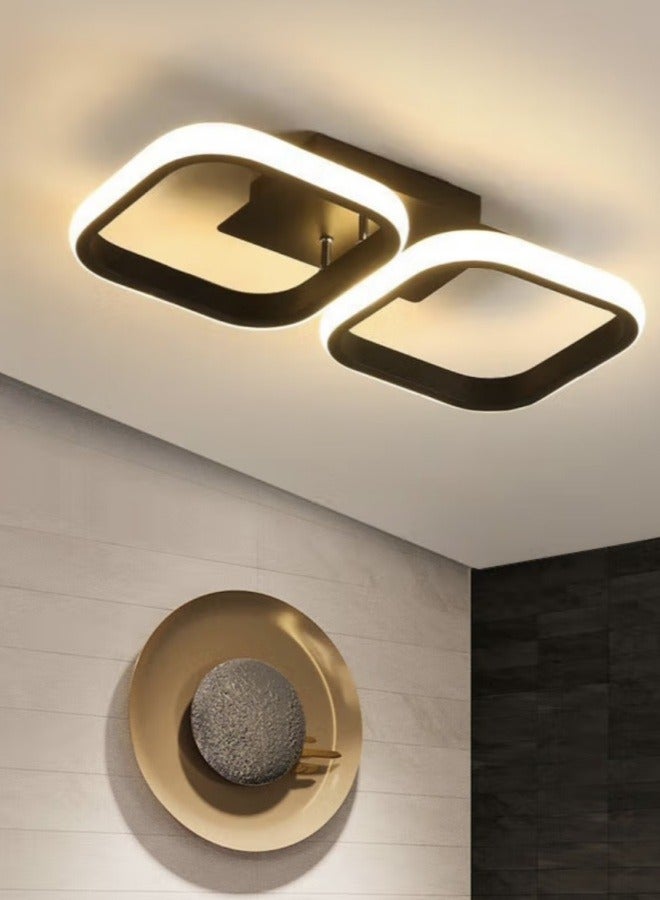 Bedroom lamp - Nordic minimalist modern style, new model, master bedroom square-shaped, luxurious and exquisite, warm and inviting LED lamp, dining room, study room lamp.  - Image 1