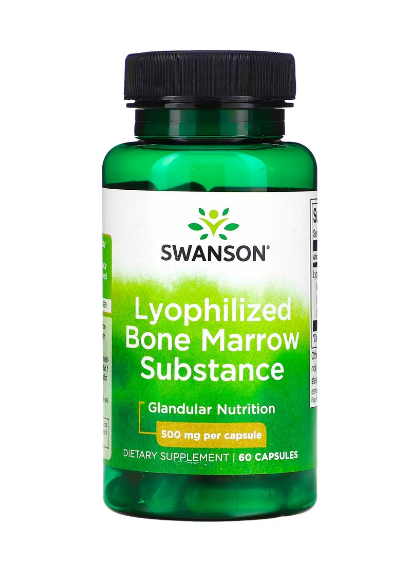 سوانسون مادة نخاع العظام المجففة بالتجميد  500 ملجم  60 كبسولة