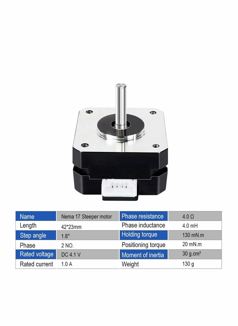 KASTWAVE Nema17 Stepper Motor Bipolar 42 Motor 4-Lead Wire with 1m Cable (1Pack, 23mm ) - Image 5