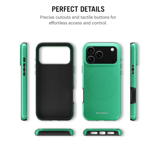 DailyObjects Enamel Bumper MagSafe Case for iPhone 17 Pro Max Compatible with Mag-Safe Wireless Charging | Mint Hybrid Magnetic Back Cover - Image 5