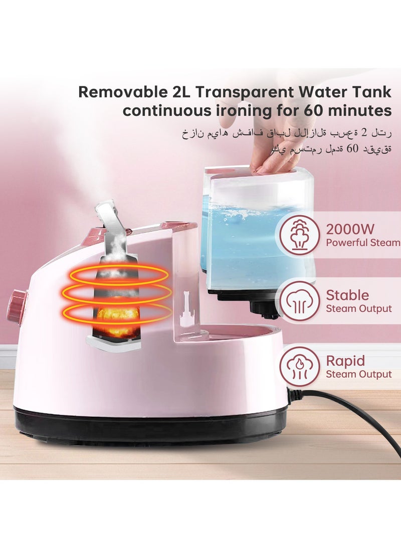 Perfin Professional Steamer Iron with Ironing Board, 2000w Standing Steamer for Clothes, 10 Level Steam Adjustment, 2L Water Tank, 26s Fast Steam  - Image 2