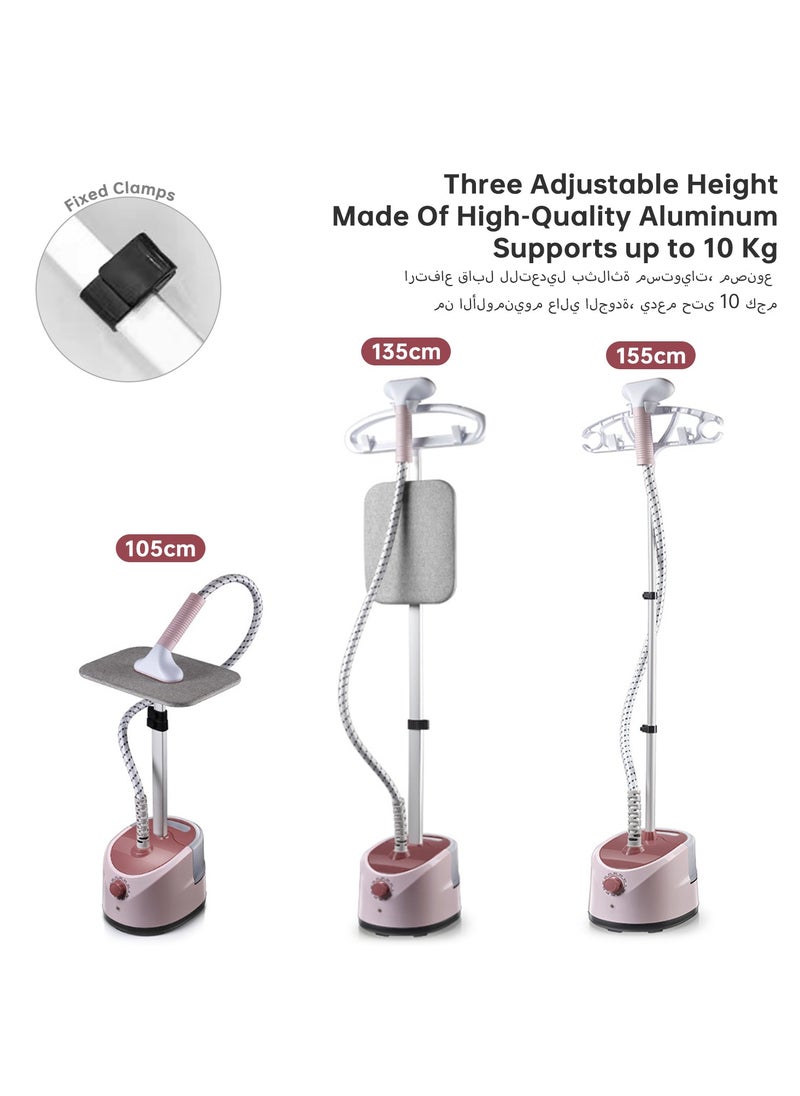 Perfin - Professional Steamer Iron with Ironing Board, 2000w Standing Steamer for Clothes, 10 Level Steam Adjustment, 2L Water Tank, 26s Fast Steam - Image 1