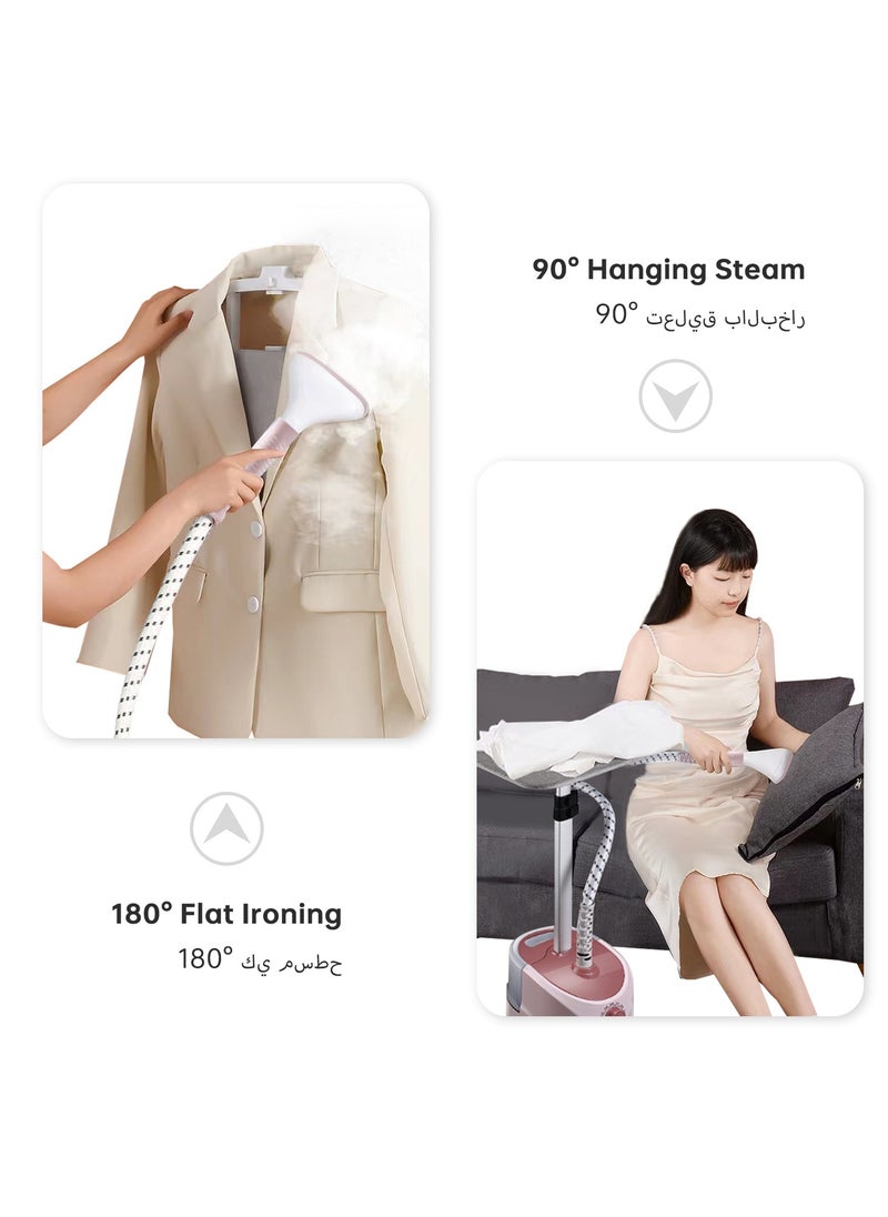 Perfin - Professional Steamer Iron with Ironing Board, 2000w Standing Steamer for Clothes, 10 Level Steam Adjustment, 2L Water Tank, 26s Fast Steam - Image 1