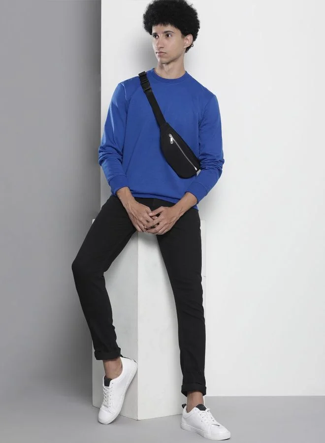 The Indian Garage Co  The Indian Garage Co Men Regular Fit Solid Crew Neck Full Sleeves Sweatshirt  | Best Price UAE