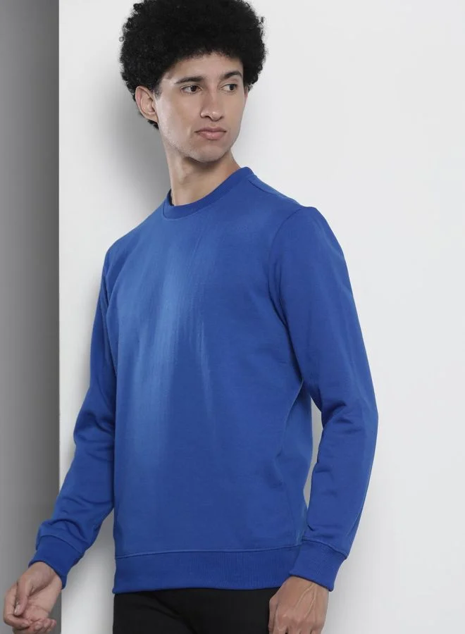 The Indian Garage Co  The Indian Garage Co Men Regular Fit Solid Crew Neck Full Sleeves Sweatshirt  | Best Price UAE
