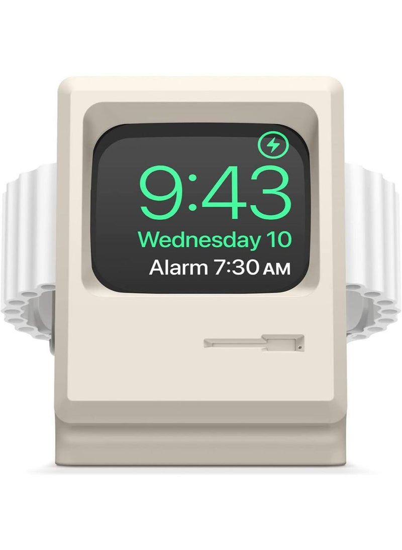 Elago - W3 Stand for Apple Watch Charger Stand Compatible with Apple Watch Ultra 49mm, Series 8/7 (45mm), Series 6/SE/5/4 (44mm) - Classic White - Image 1