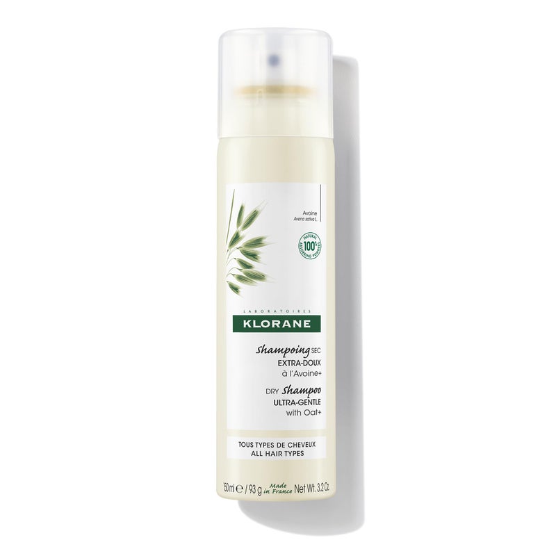 Klorane Ultra Gentle Dry Shampoo with Oat+ - Gentle Formula - Instantly Revives Hair and Eliminates Odor, Dirt, and Oils - Hypoallergenic & Vegan - Paraben & Sulfate-Free - 3.2 oz. - Image 1