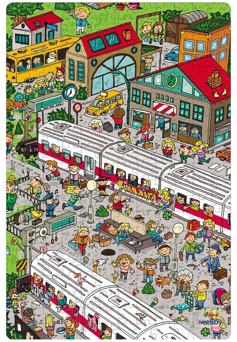 Webby Town Lake Illustration Jigsaw Puzzle, 252 Pieces - Kids, Multicolor - Image 5
