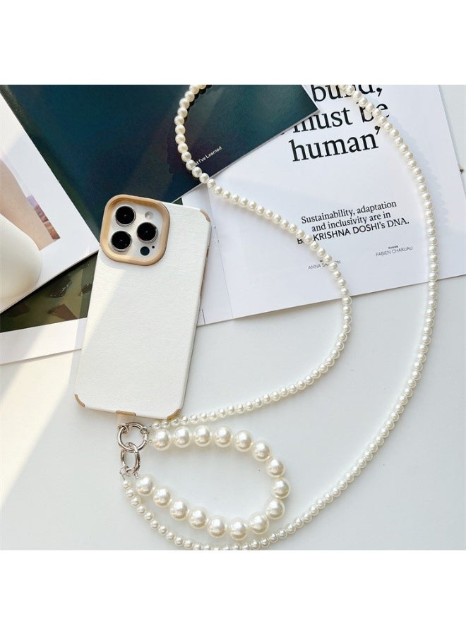 NIBEMINENT Phone Charm/ Chain Strap for Women Girls, Long Sleeved Crochet Cell Phone Case Lanyard Wrist Strap - Image 2