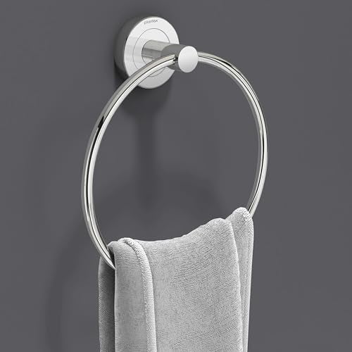 Plantex Compact Stainless Steel Towel Hanger for Bathroom/Towel Holder/Napkin Holder for Wash Basin/Towel Ring/Bathroom Accessories (Pack of 1) - Image 1