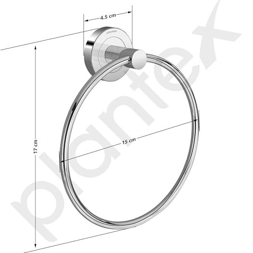 Plantex Compact Stainless Steel Towel Hanger for Bathroom/Towel Holder/Napkin Holder for Wash Basin/Towel Ring/Bathroom Accessories (Pack of 1) - Image 3