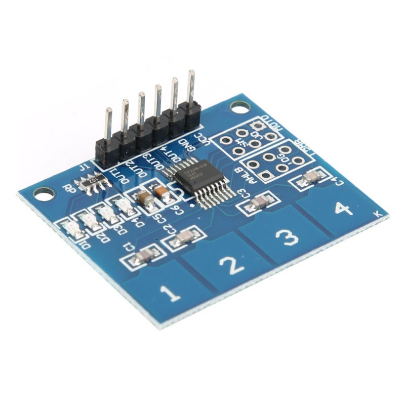 4-Channel Digital Touch Sensor Module TTP224 Capacitive 4-Button Touch Induction IC - 2.4V-5.5V Working Voltage Compact Structure for DIY Electronics Projects - Image 5