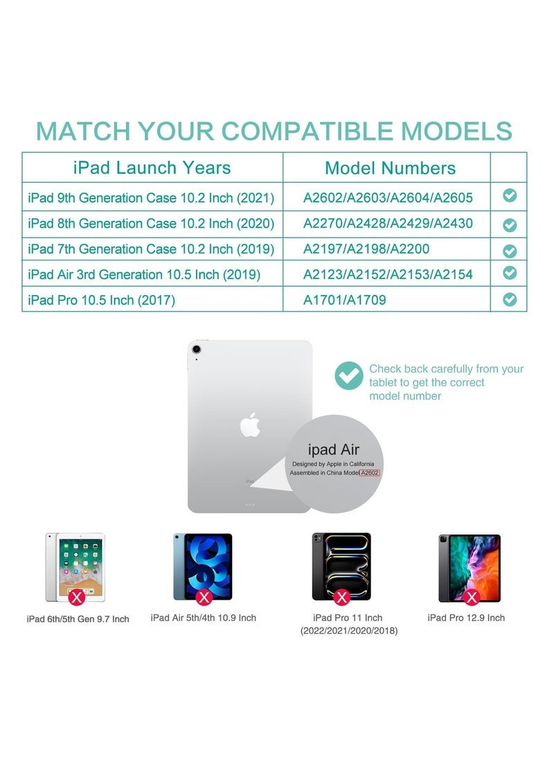 JAJEEK 360° Rotating Stand Smart Folio Case For iPad Pro 10.5-Inch – PU Leather Cover With Auto Sleep/Wake Function, Multi-Angle Viewing Stand & Full Body Protection – Lightweight Magnetic Flip Case For Office, Study & Travel Use – Shockproof Edges - Image 3