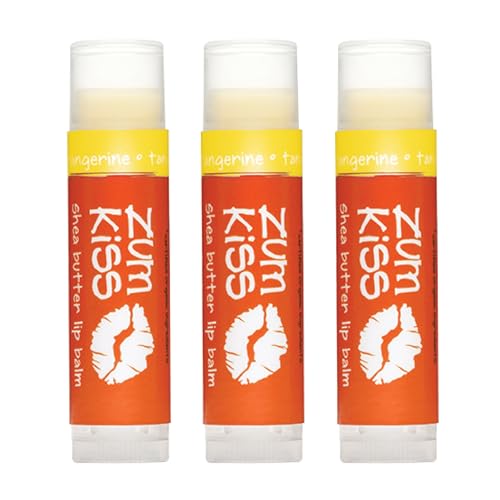 ZUM Indigo Wild Zum Kiss Stick Natural Lip Balm with Organic Beeswax Sunflower Oil Vitamin E Flavored Hydrating Lip Moisturizer Tangerine 3 Pack - Image 2