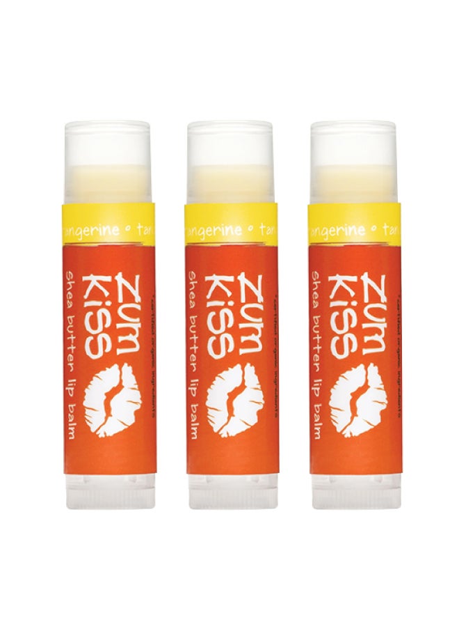 ZUM Indigo Wild Zum Kiss Stick Natural Lip Balm with Organic Beeswax Sunflower Oil Vitamin E Flavored Hydrating Lip Moisturizer Tangerine 3 Pack - Image 3