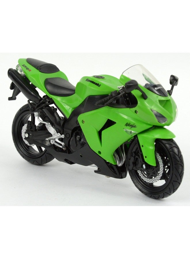 NewRay New-Ray 1:12 Motorcycle 2006 Kawasaki Zx-10R- Sport Bike, Green  - Image 2