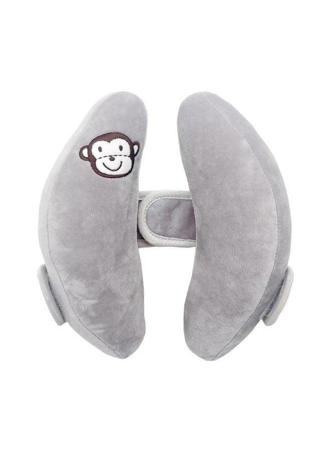 StoHua Baby Travel Pillow, Adjustable Head Neck Pillow for Infant Car Seat, Stroller Headrest Pillow for Infants, Banana Travel Headrest Pillow, Comfortble Toddler Neck Pillows for Pushchair, Gray - Image 1