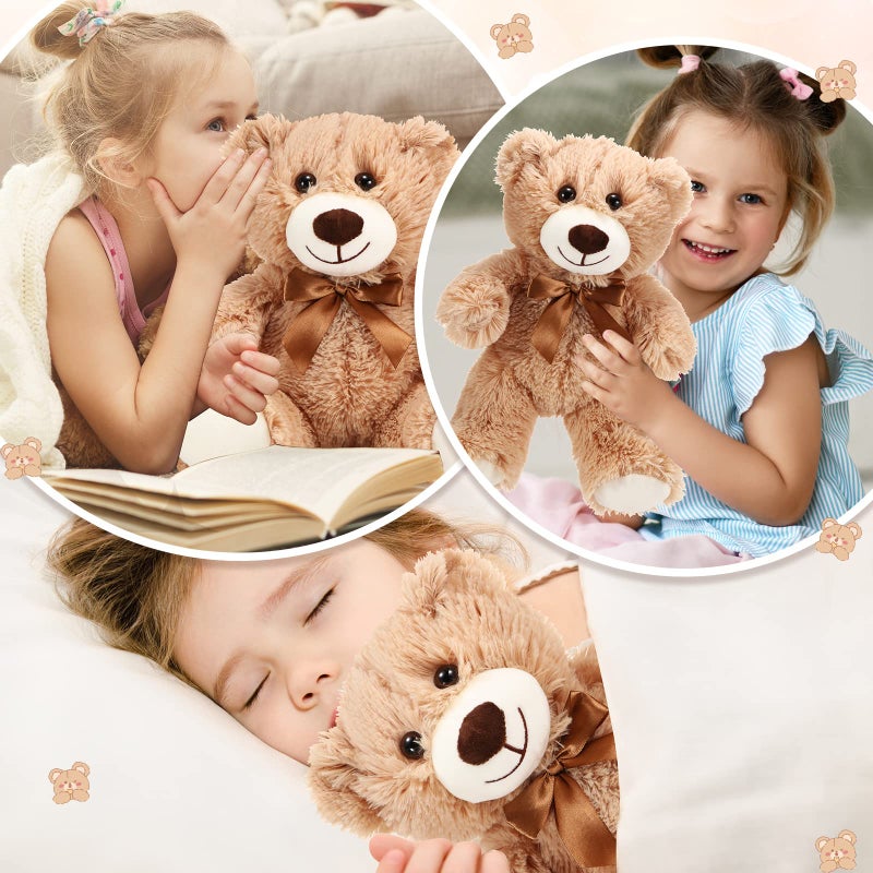 Skylety 10 Pcs Bears Bulk Stuffed Animal Plush Toys 10-14 Inches Birthday Party Favors(Light Brown) - Image 5