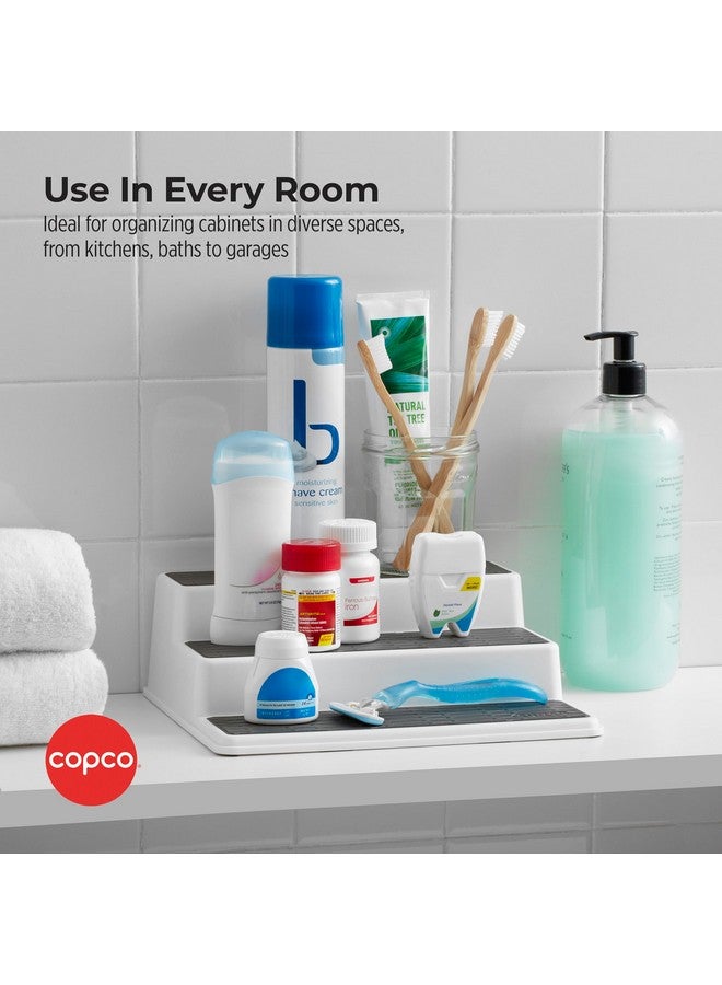 Copco منظم توابل كوبكو رمادي 2 غير قابل للانزلاق 3 طبقات لخزانة المؤن، عبوة 2، 10 بوصة - Image 4