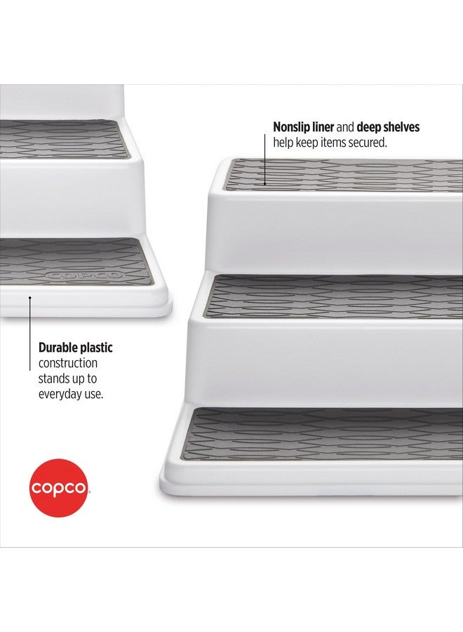 Copco منظم توابل كوبكو رمادي 2 غير قابل للانزلاق 3 طبقات لخزانة المؤن، عبوة 2، 10 بوصة - Image 3