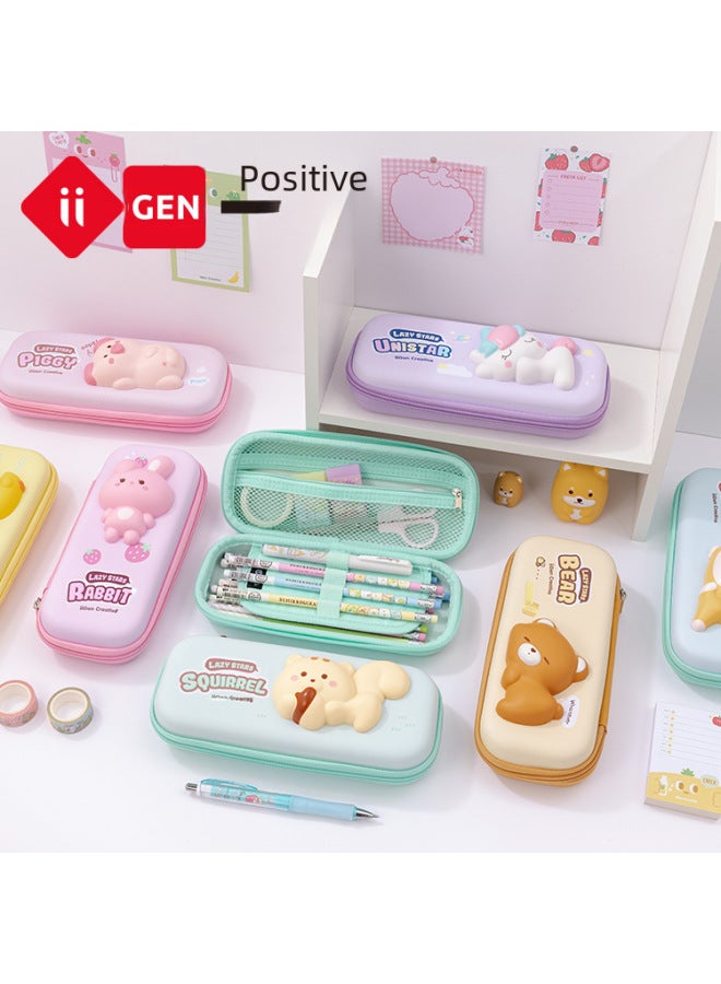 One Is Iigen Yizheng Stationery Decompression Pencil Case Cute Cartoon Animal Shape Pencil Case Creative Student Stationery Pencil Case - Image 3
