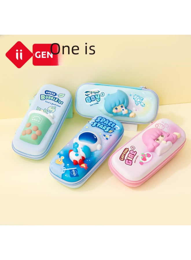 One Is Iigen Yizheng Stationery Decompression Pencil Case Cute Cartoon Animal Shape Pencil Case Creative Student Stationery Pencil Case - Image 4