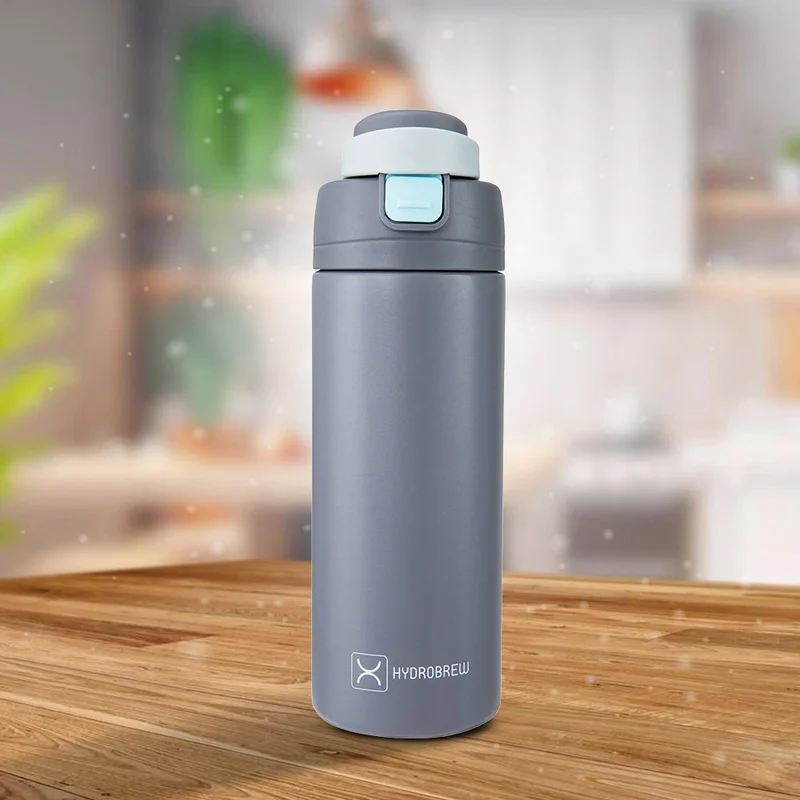 Hydrobrew HydroBrew SipSwitch™ Insulated Water Bottle 720ml – Leakproof, Stainless Steel, Straw & Spout Lid -Graphite