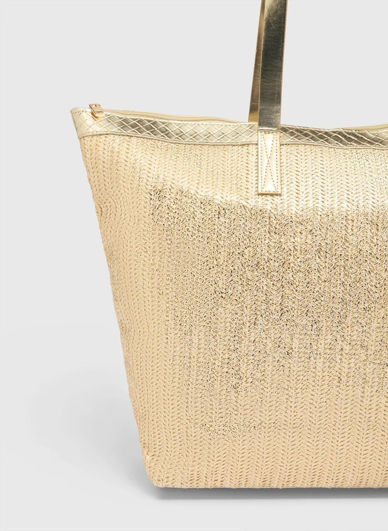 Matalan Natural Large Beach Bag